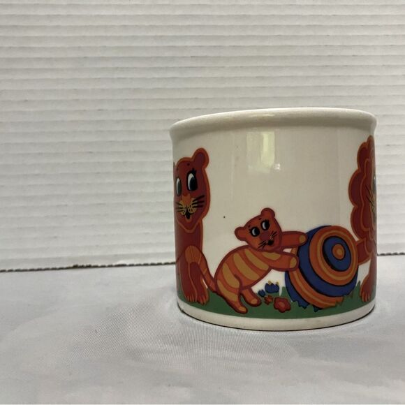 Vintage Gubor mug cup lion Studio Fischer & Fischer german pottery mug - Picture 3 of 9